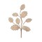 27" Taupe Beaded Iced Holly Leaf Pick – Glitter Christmas Greenery Stem for Wreaths & Holiday Decor-MTX75967-TAUP